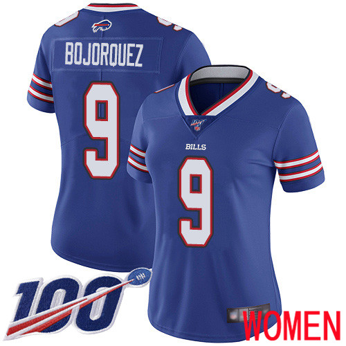 Women Buffalo Bills 9 Corey Bojorquez Royal Blue Team Color Vapor Untouchable Limited Player